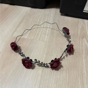 Floral Burgundy Headband